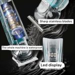 ⁦V-102 6-in-1 Professional Grooming Kit for Men | Trimmers for Face, Hair, Nose, Ears & Body | IPX6 Waterproof, 180 Minutes Runtime, 10 Guide Combs, Travel Pouch Included (Clear)⁩ - الصورة ⁦3⁩