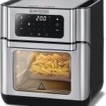 Black+Decker Digital Air Fryer Oven Digital Temperature Control 10 Preset Programs 12L Silver - 220V Supply Voltage and 50Hz – International Warranty – AOF100-B5