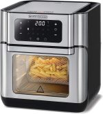 Black+Decker Digital Air Fryer Oven Digital Temperature Control 10 Preset Programs 12L Silver - 220V Supply Voltage and 50Hz – International Warranty – AOF100-B5