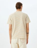 ⁦كوتون تيشرت عصري كبير الحجم للرجال⁩ - الصورة ⁦4⁩