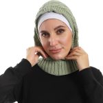 CAESAR WOMENWOOL SCARVES,MENTGREEN,ONE SIZE