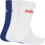 ⁦طقم شرابات مبطنة بطول منتصف الساق للجنسين من اديداس، 3 أزواج⁩ - الصورة ⁦2⁩