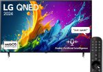 LG 55 Inch QNED QNED80T 4K Smart TV AI Magic remote HDR10 webOS24-55QNED80T6B (2024)