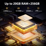 ⁦FOSSIBOT DT2 10.4in Rugged Tablet, 22000mAh 20GB+256GB Waterproof, 66W Rapid Charging, 2K Display, Android 13, 4G LTE/WiFi 6, G99 Chip, 64+32MP, IP68/IP69K, Fingerprint/Face Unlock, OTG⁩ - الصورة ⁦4⁩