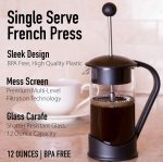 ⁦Clever chef french press coffee maker, maximum flavor coffee brewer with superior filtration, 2 cup capacity, multi colors⁩ - الصورة ⁦2⁩