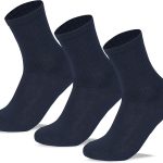Sam Socks Kids Set of 3 Long School Plain Socks Navy Blue size 30-33 EU