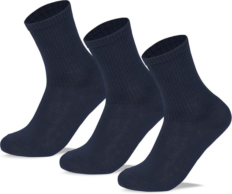 Sam Socks Kids Set of 3 Long School Plain Socks Navy Blue size 30-33 EU