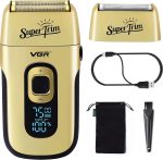 VGR V-332 Premium Cordless Rechargeable Foil Shaver for Men with pop-up trimmer Wet & Dry Shaver for Face Care Beard Trimmer Super-Fast Charge 150 mins Runtime with LED Digital Display 6500-7500RPM