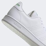 ⁦Adidas Grand Court Base Faux Leather Contrast-Stripe Back-Logo Low-Top Lace-Up Tennis Sneakers for Men - Ftwr White and Core Black, 46 2/3⁩ - الصورة ⁦7⁩
