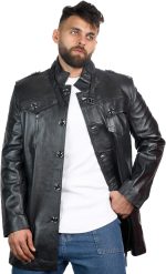 ⁦Men's Genuine Leather Tunic⁩ - الصورة ⁦3⁩