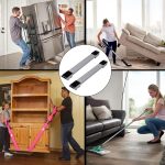 ⁦2Pcs Extendable Appliance Furniture Dolly Mobile Roller, Heavy Duty Adjustable Washing Machine Mobile Rolling Base, Metal Movable Bracket for Refrigerator Washing Machine Dryers Diswashers Base, Grey⁩ - الصورة ⁦7⁩