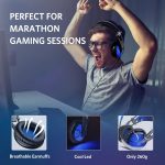 ⁦ABKONCORE B58ABKONCORE B581 USB Gaming Headset with 7.1 Surround Sound, PC Headset with Noise Cancelling Microphone, LED Light Headphones for PC, Laptop⁩ - الصورة ⁦4⁩