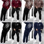 ⁦Men's Casual Sweatsuit Set, Pullover Hoodie with Jogging Pants, Comfortable Cotton⁩ - الصورة ⁦4⁩
