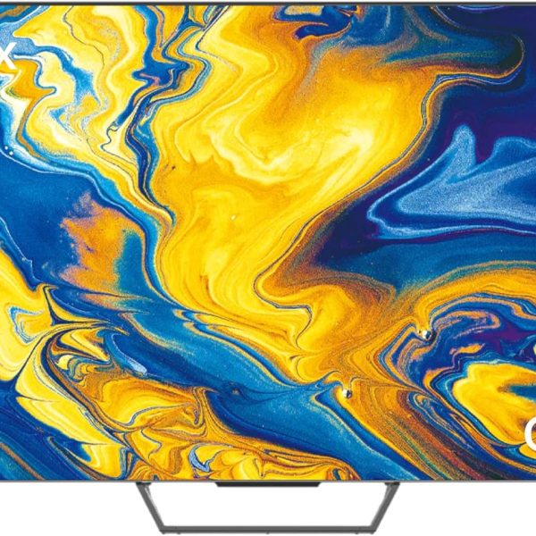 Syinix 75 Inch Frameless QLED 4K UHD Smart Google TV Built-in Receiver & Stabilizer, Black - 75Q61