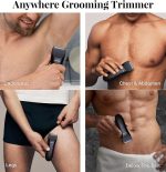 ⁦MENHOOD Balls Trimmer for Men Grooming Trimmer 1.0 Groin Trimmer for Men Skin-Friendly Ceramic Blade & IPX6 Rating - Balls & Body Hair Trimmer Without Snags - 150 Minutes Run Time - Shavers for Men⁩ - الصورة ⁦2⁩