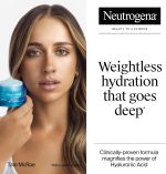 ⁦Neutrogena Hydro Boost Water Gel Face Moisturizer, Normal to Combination Skin, Lightweight, Oil-free, 100% Alcohol Free, Suitable for Sensitive Skin, 50ml⁩ - الصورة ⁦2⁩