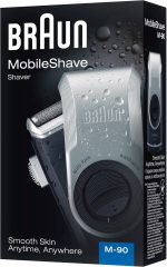 ⁦Braun MobileShave M-90 Shaver with Twist Cap, Battery Operated - Dark Blue/Silver⁩ - الصورة ⁦6⁩