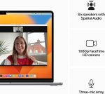 ⁦Apple 2023 MacBook Air laptop with M2 chip: 15.3-inch Liquid Retina display, 8GB GB RAM, 256GB;GB SSD storage, Touch ID. Works with iPhone/iPad; Space Grey; English⁩ - الصورة ⁦4⁩