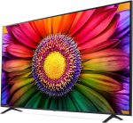 ⁦LG, UHD 4K TV, 75 inch UR80 series, WebOS Smart AI ThinQ, Magic Remote, 3 side cinema, HDR10, HLG, AI Sound Pro (5.1.2ch), 2 Pole stand, 75UR80006LJ.AFU⁩ - الصورة ⁦2⁩