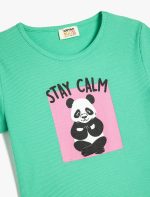 KOTON Girls Short Sleeve T-Shirt Modern - الصورة 3
