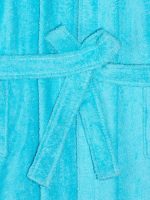 ⁦Cotton Bathrobe For Boys - Turquoise, 4-6 Years⁩ - الصورة ⁦2⁩