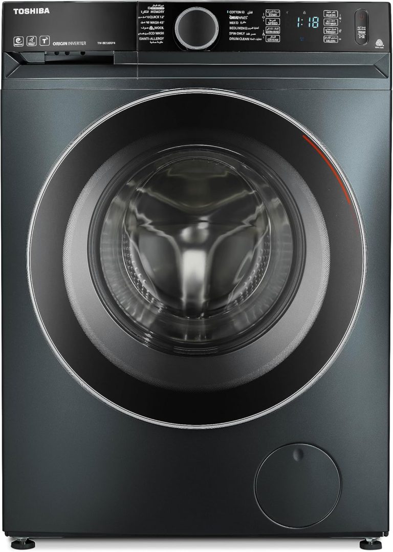 Toshiba Tw-Bk100Gf4Eg(Mk) Washing Machine,Ultra Fine Bubbles,Inverter, Steam, Smart, Control (Wifi) 8 Kg Morandi Grey, Automatic