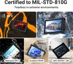 ⁦HEIGAOLA Rugged Tablet Win 11 Pro,Celeron Quad-Core 8GB RAM/128 GB ROM,FHD 10.1 INCH Touchscreen HDMI 2.0 Tablet PC IP67 Waterproof,16000mAh Battery,BT 5.2 WiFi 5.0 Ethernet⁩ - الصورة ⁦3⁩