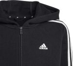 ⁦Adidas essentials 3-stripes fleece full-zip hoodie track tops for unisex kids⁩ - الصورة ⁦2⁩