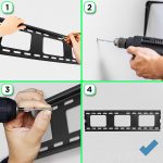 ⁦Duronic TV Bracket TVB103M | Wall Mount for 33”-65” Television Screen | Tilting Action -12°/+6° | VESA Fits Up to 600x400mm | Fixing for Flat Screen LCD/LED/OLED/QLED | Strong Heavy Duty | Anti-Theft⁩ - الصورة ⁦6⁩