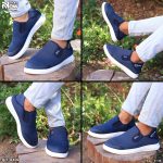 ⁦Men’s Casual Slip-On Sneakers – Breathable Mesh Lightweight Shoes with Comfortable Non-Slip Sole for Daily Walking AX02⁩ - الصورة ⁦3⁩