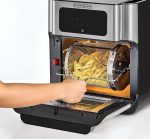 ⁦Black+Decker Digital Air Fryer Oven Digital Temperature Control 10 Preset Programs 12L Silver - 220V Supply Voltage and 50Hz – International Warranty – AOF100-B5⁩ - الصورة ⁦6⁩