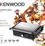 Kenwood contact grill,2000w, adjustable grill positions, silver,hgm31.000si - الصورة 2