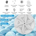 ⁦غسالة ملابس تربو بالموجات فوق الصوتية - لإحداث ثورة في روتين الغسيل الخاص بك مع غسالة صغيرة تعمل بالموجات فوق الصوتية تتميز بدعم USB، مثالية لتنظيف الشرابات والملابس الداخلية في أي مكان⁩ - الصورة ⁦4⁩
