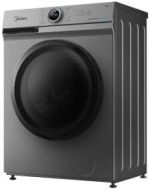 ⁦غسالة بسعة 8 كيلوجرام مع محرك كواترو انفرتر بعدد 1400 لفة في الدقيقة وتقنية العناية بالبخار وغسيل تربو من ميديا، لون فضي، موديل (MF100W80B/TT)⁩ - الصورة ⁦2⁩