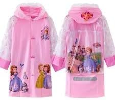 بالطو مطر مقاوم للماء للأطفال بغطاء للرأس بشكل شخصية لطيفة وجيبين أماميين لحماية الأطفال المطر متعدد الألوان