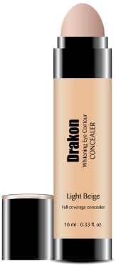 كونسيلر حول العين مع أداة تطبيق إسفنجية، تغطية عالية لعلاج الهالات السوداء والتجاعيد والانتفاخات بمعامل حماية من الشمس 15 - 10 ملليلتر من دراكون، بيج فاتح