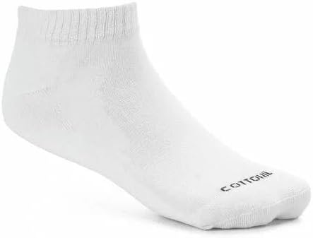 شرابات نصف من قماش فوطة بطول يصل للكاحل للرجال بلون أبيض