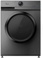 غسالة بسعة 8 كيلوجرام مع محرك كواترو انفرتر بعدد 1400 لفة في الدقيقة وتقنية العناية بالبخار وغسيل تربو من ميديا، لون فضي، موديل (MF100W80B/TT)