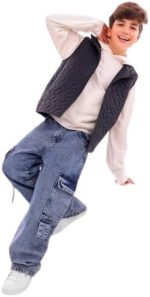 فست أطفال مقاوم للماء – تصميم عصري وخفيف ببطانة مريحة – ستره بدون أكمام مناسبة للمدرسة والخروجات والشتاء code 4051