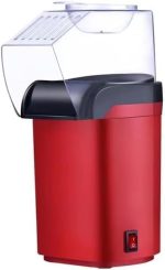 Electric Popcorn Maker Machine, Red, Hot Air Popper with Measuring Cup, Easy Pour Chute, On/Off Switch, Home Movie Theater Snack Maker