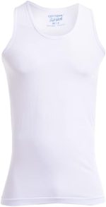 ⁦فانلة داخلية سادة برقبة دائرية بدون اكمام للرجال, أبيض, 4XL، من قطونيل⁩ - الصورة ⁦8⁩