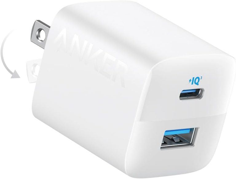 شاحن من أنكر بتقنية USB، متوافق مع آيفون وآيباد وجالاكسي وبيكسل، بمنفذين