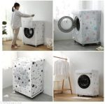 ⁦غطاء غسالة مقاوم للغبار من مانانكي، غطاء قماش مقاوم للماء بطباعة امامية للغسالة ذات التحميل الأمامي، غطاء حماية للغسالة 6 كجم، 14 باوند، 7 كجم، مجموعة من قطعة واحدة (تصميم متعدد الطباعات)⁩ - الصورة ⁦3⁩