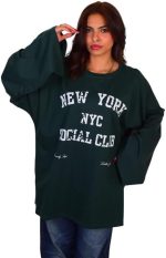 تي شيرت قطن باكمام كبيرة للنساء من موسكا