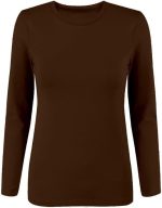 بلوزة بيسيك بأكمام طويلة للنساء من وايت جولد