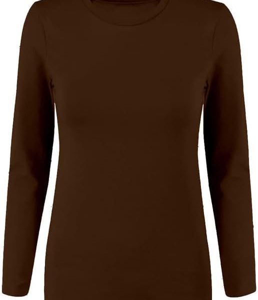 بلوزة بيسيك بأكمام طويلة للنساء من وايت جولد