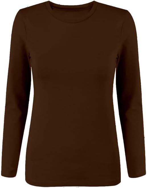 413fw09lH6L._AC_.jpg بلوزة بيسيك بأكمام طويلة للنساء من وايت جولد