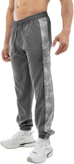 سروال دراي-فيت للرجال من وورك فيت، اساور اكمام مرنة وخطوط جانبية مموهة