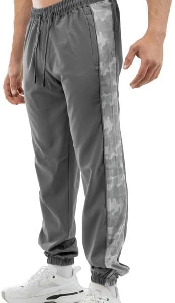 سروال دراي-فيت للرجال من وورك فيت، اساور اكمام مرنة وخطوط جانبية مموهة