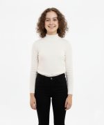 ⁦بلوفر فاخر برقبة نصف وعالية للاطفال من وايت ايجل - سويتر من مزيج من القطن والصوف فائق النعومة للاولاد والبنات⁩ - الصورة ⁦4⁩